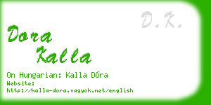 dora kalla business card